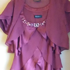 S.L. Fashions New York with Rhinestone collar